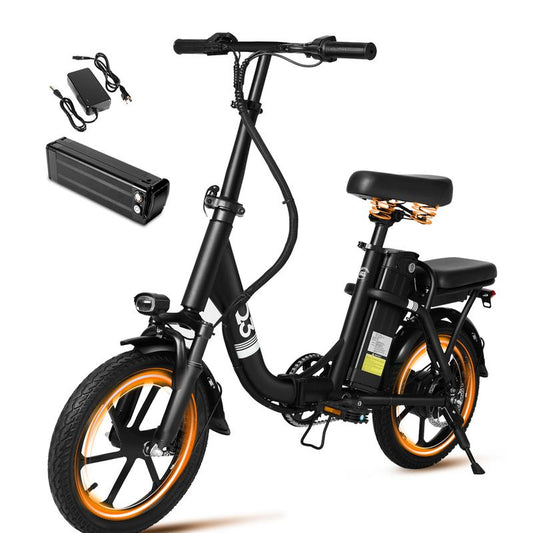 Q3 Folding Electric Bike for Adults, 500W Peak Motor with Max 30+Miles PAS Range & 20MPH Ebike, 48V 12Wh Battery Electric Bicycles Step-Thru Commuter E Bikes for Adults and Teens